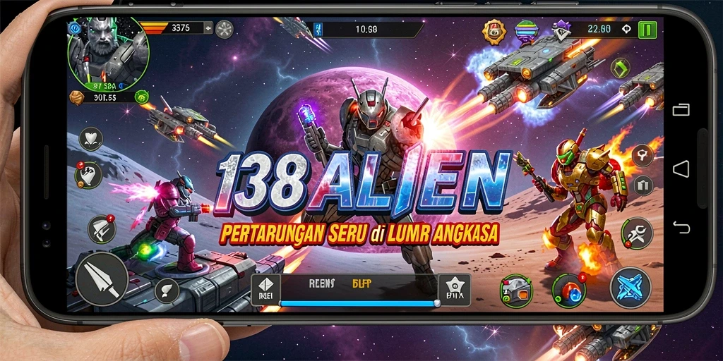 Gameplay mendebarkan dengan pertarungan luar angkasa yang seru.