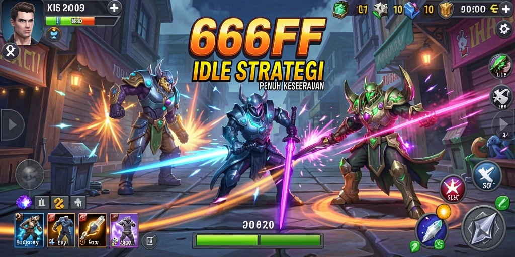 Screenshot gameplay 666FF menunjukkan aksi seru dan pengumpulan sumber daya.