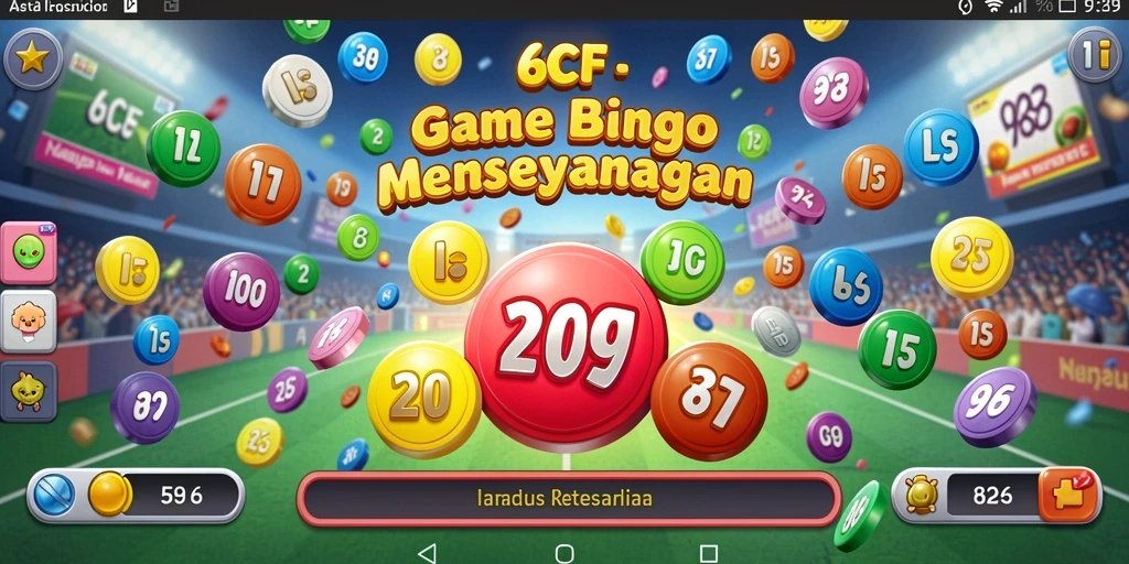 Tampilan gameplay Bingo seru dari 6CF yang menggembirakan.