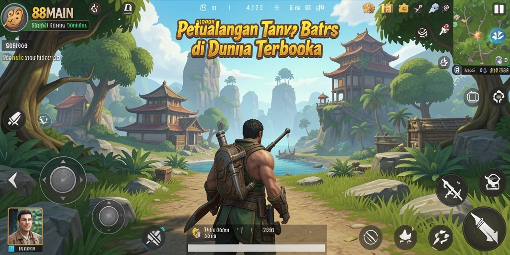 Tangkapan layar 88MAIN menampilkan eksplorasi dunia terbuka yang menakjubkan.