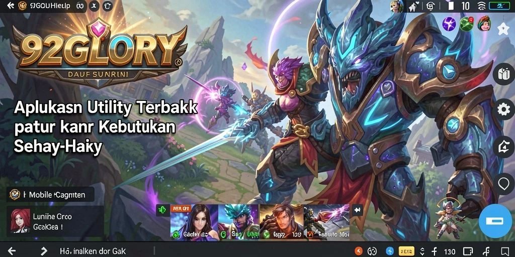 Tampilan antarmuka utama 92GLORY yang intuitif dan efisien.