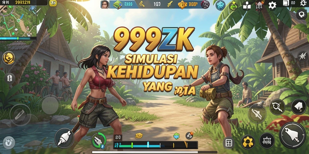 Tampilan gameplay 999ZK yang menarik dan interaktif dalam simulasi kehidupan.