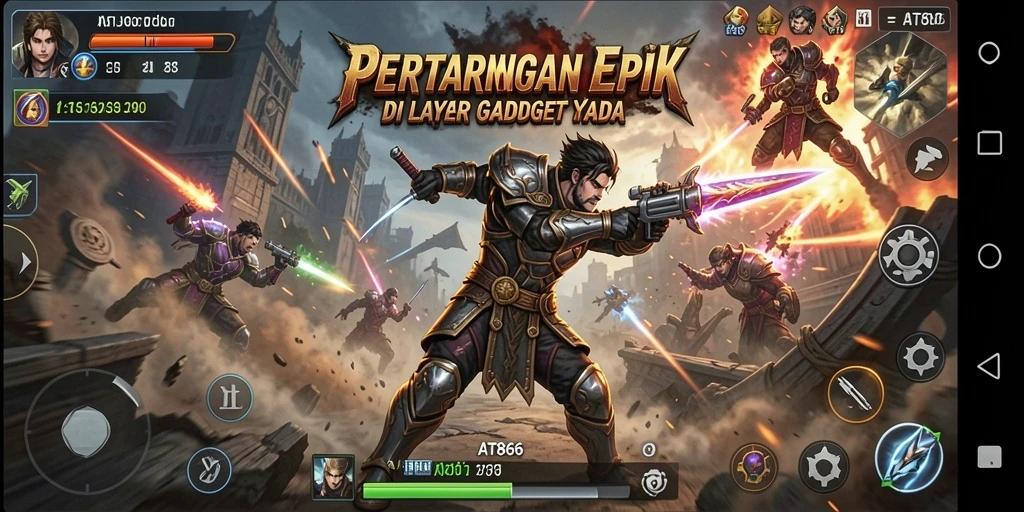 Tampilan gameplay AT866 dengan pertarungan karakter yang dinamis dan grafis menawan.