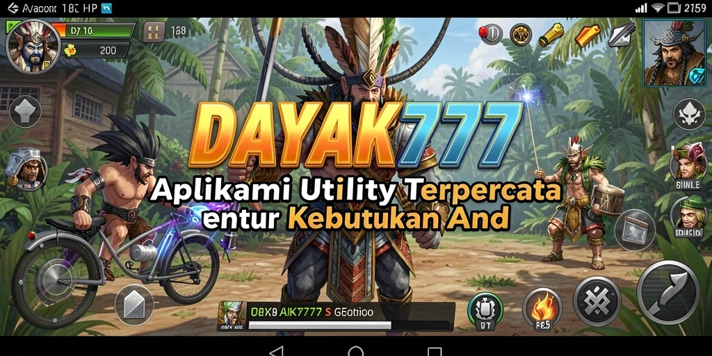 Tampilan antarmuka aplikasi DAYAK777 yang ramah pengguna.