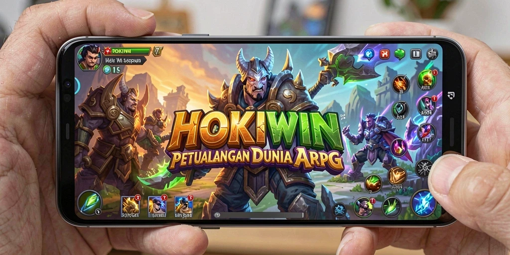 Tangkapan layar menunjukkan aksi mendebarkan dalam HOKIWIN saat bertarung melawan monster.