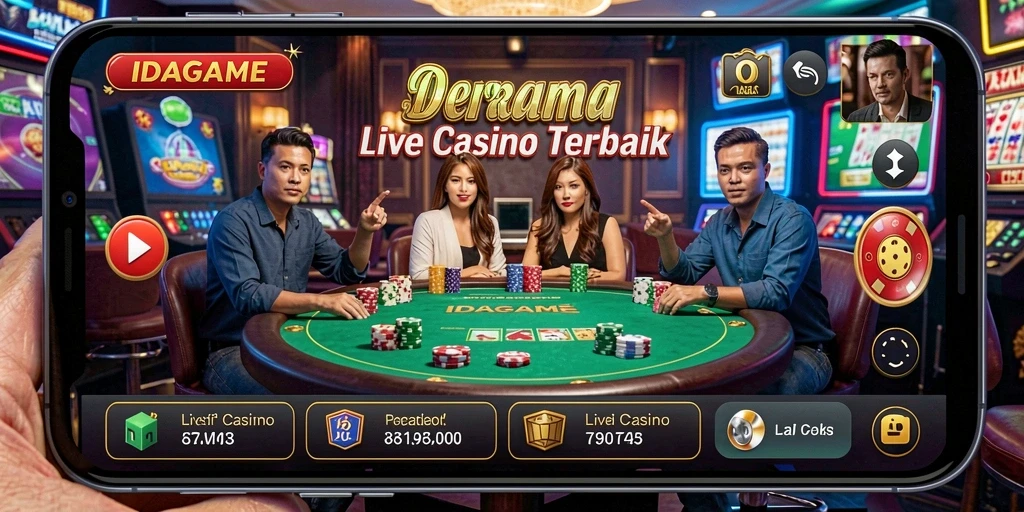 Tampilan gameplay menarik dan interaktif di Live Casino IDAGAME.