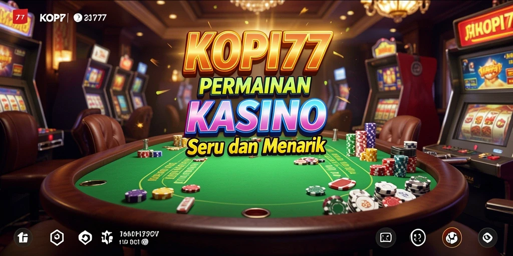 Gameplay KOPI77 menampilkan suasana kasino yang mendebarkan.
