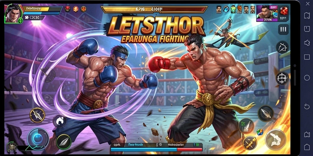 Gameplay LETSTHOR menampilkan pertarungan seru dengan grafis menawan.