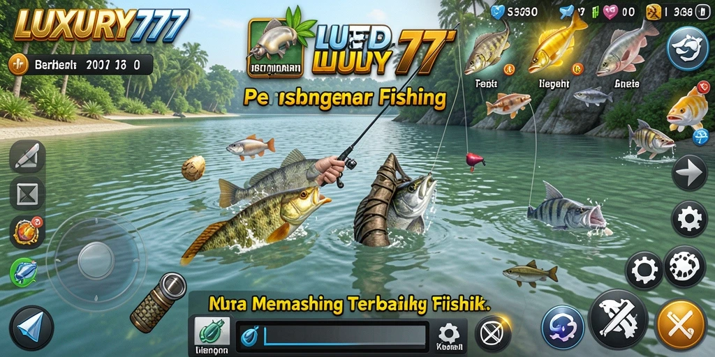 Tampilan gameplay LUXURY777 menunjukkan pengalaman memancing yang seru.