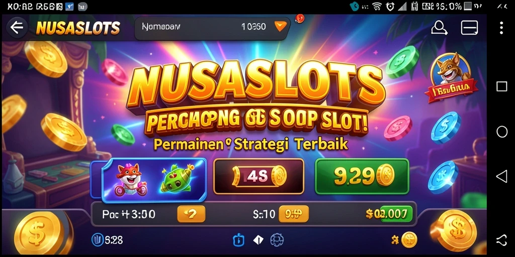 Tangkapan layar utama NUSASLOTS menampilkan aksi gameplay seru dan menantang.