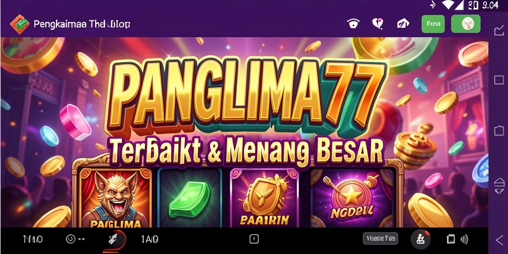 Screenshot utama PANGLIMA77 menampilkan gameplay yang mengasyikkan dan penuh warna.