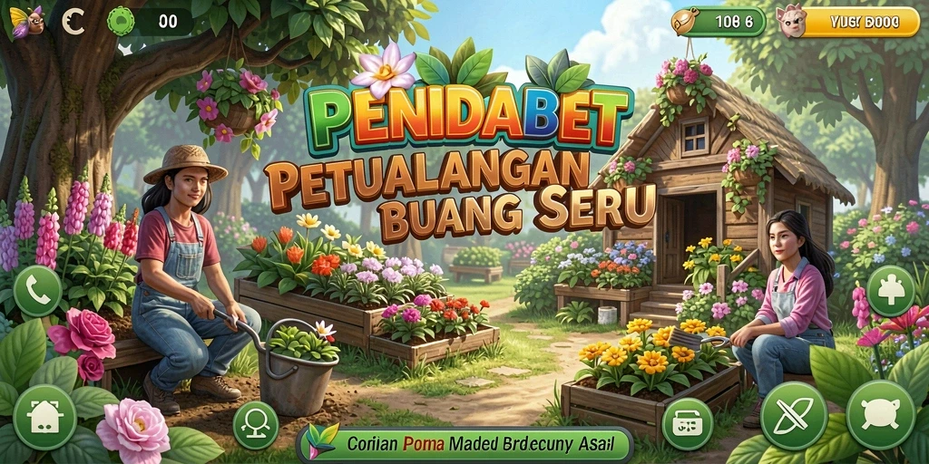 Tampilan gameplay PENIDABET dengan aktivitas bertani yang menarik.