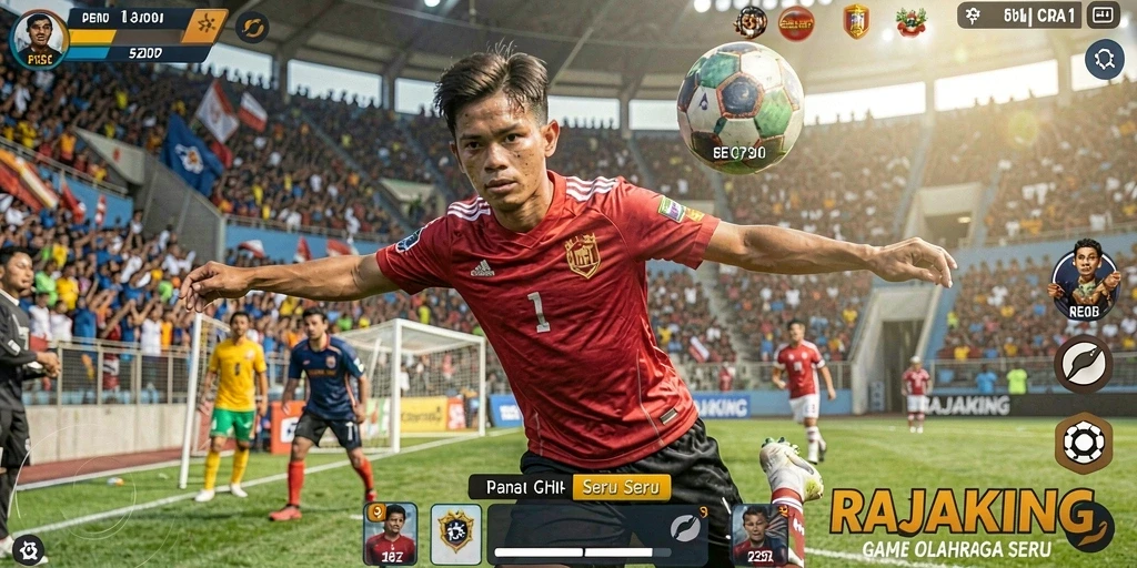 Menampilkan aksi seru dari permainan olahraga RAJAKING.