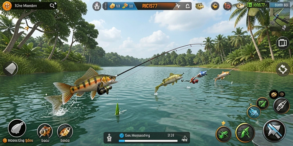Gameplay seru RICIS77 dengan pengalaman memancing yang realistis.