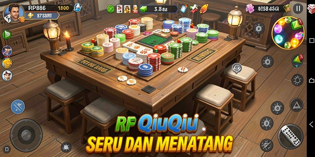 Tampilan gameplay QiuQiu yang seru dan interaktif.