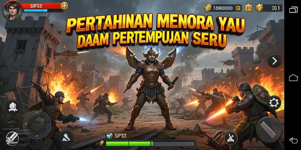 Screenshot utama SIP33 menampilkan aksi seru gameplay Tower Defense.
