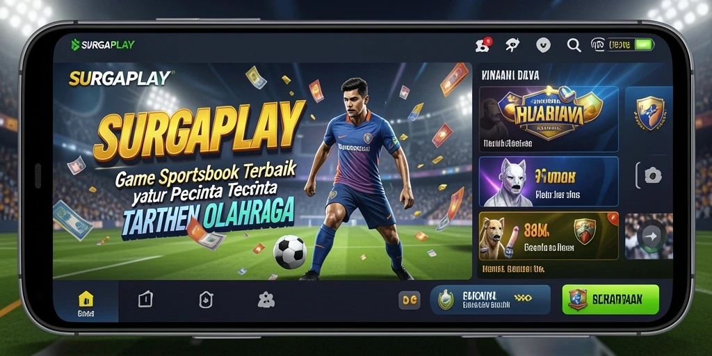 Tampilan gameplay SPORTSBOOK SURGAPLAY yang menarik dan interaktif.