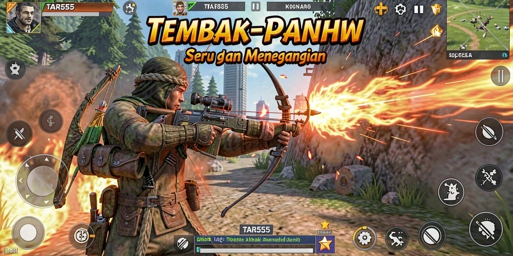 Screenshot gameplay menunjukkan aksi tembak-menembak yang mendebarkan.