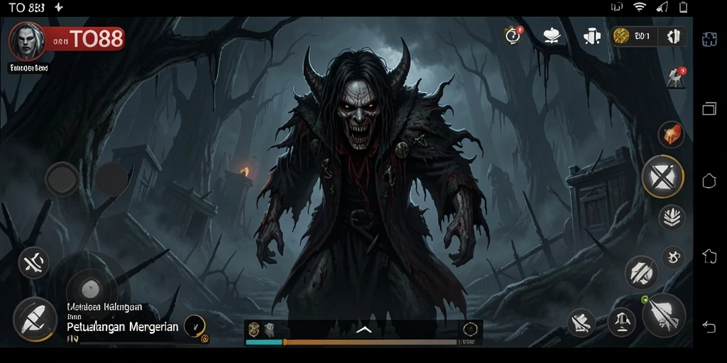 Gameplay TO88 dalam suasana horror yang mencekam.