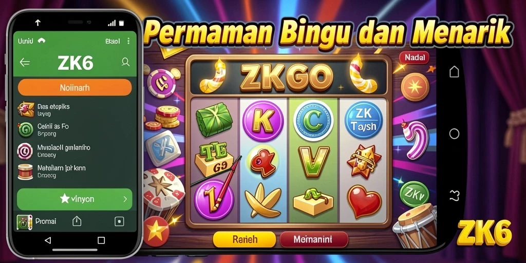 Tampilan utama gameplay ZK6 menampilkan pengalaman Bingo yang mengasyikkan.