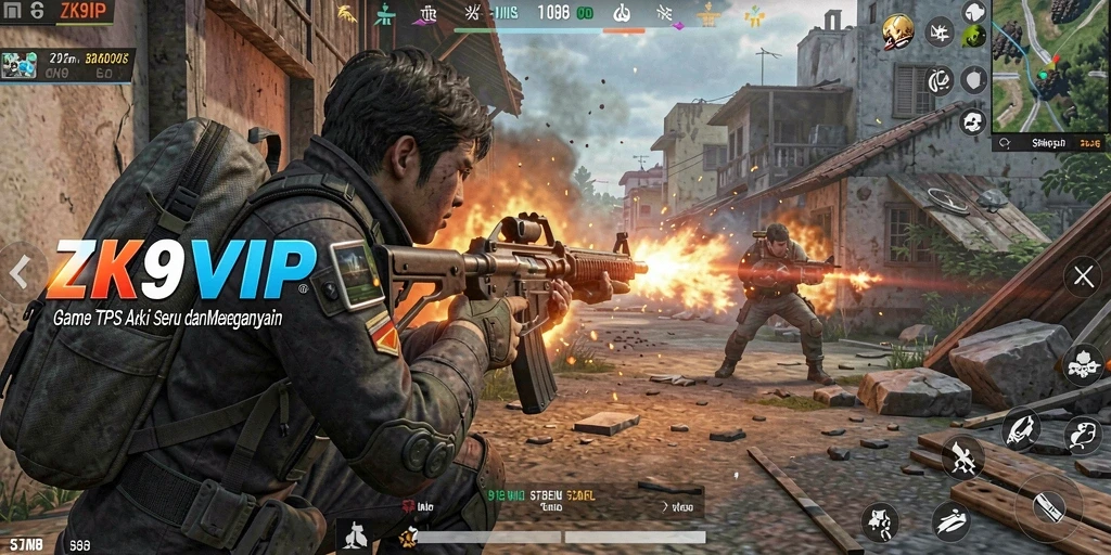 Tampilan gameplay ZK9VIP dengan aksi tembak-menembak yang mendebarkan.